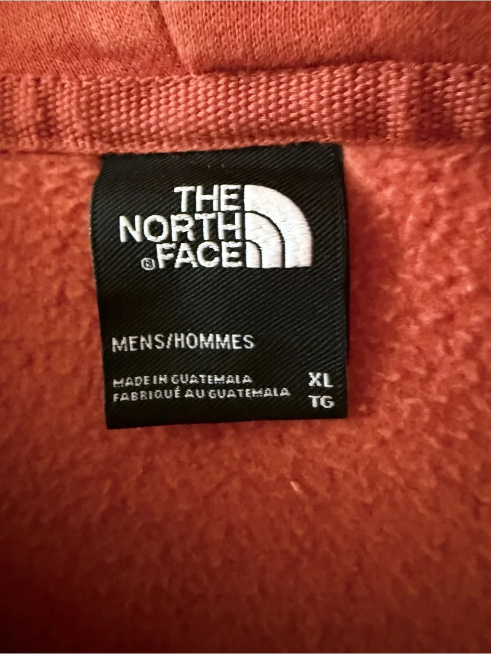 The North Face Men’s XL Hoodie Rust Orange Logo Pullover Sweatshirt